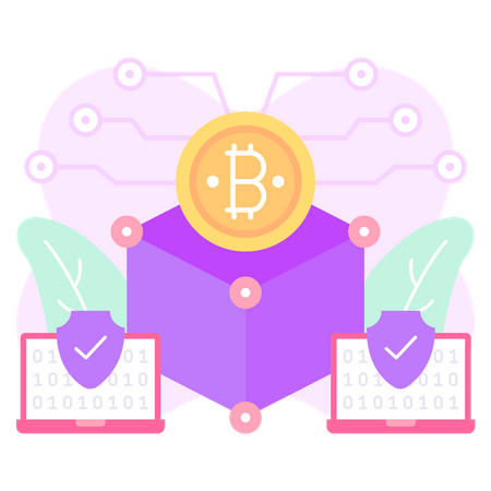 Cryptocurrency blockchain  Illustration