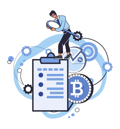 Cryptocurrency Blockchain technology  Illustration