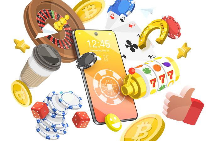Cryptocurrency Casino Illustration