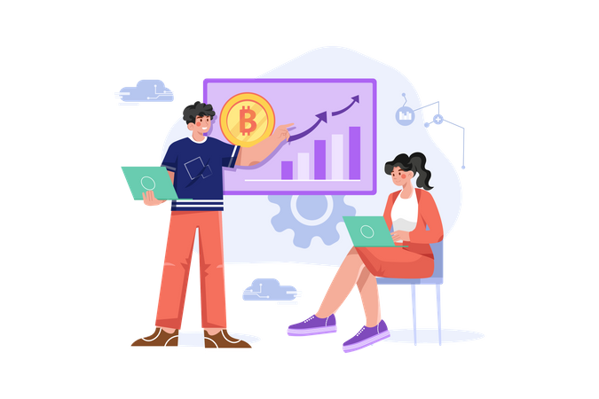 Cryptocurrency Course Illustration