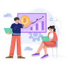 cryptocurrency courses illustration svg