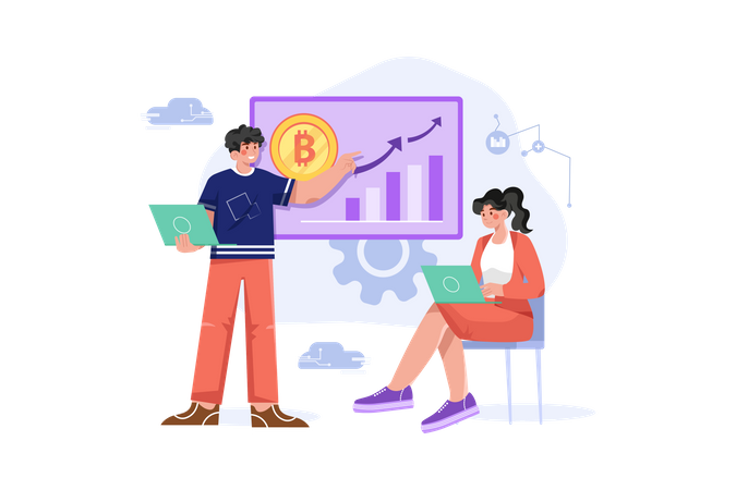 Cryptocurrency Course  Illustration