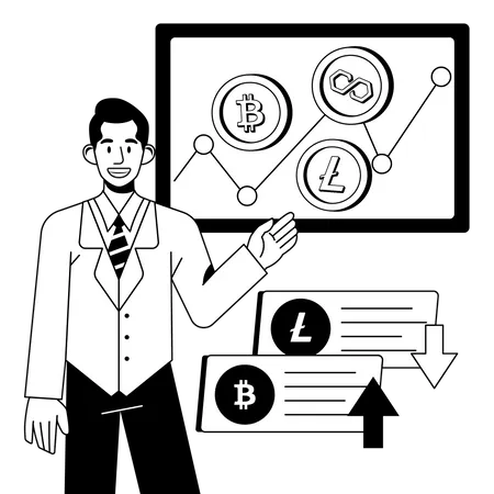 Cryptocurrency Dashboard Illustration