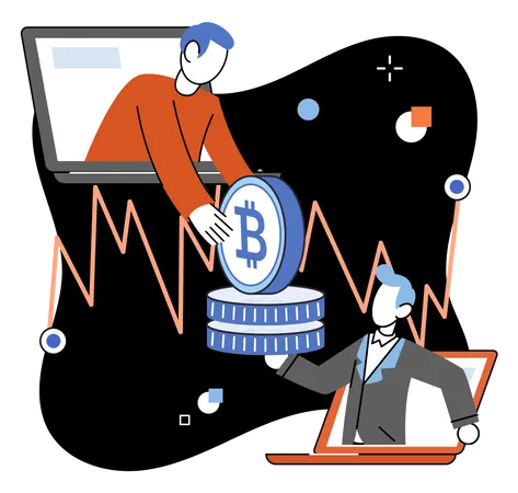 Cryptocurrency exchange  Illustration
