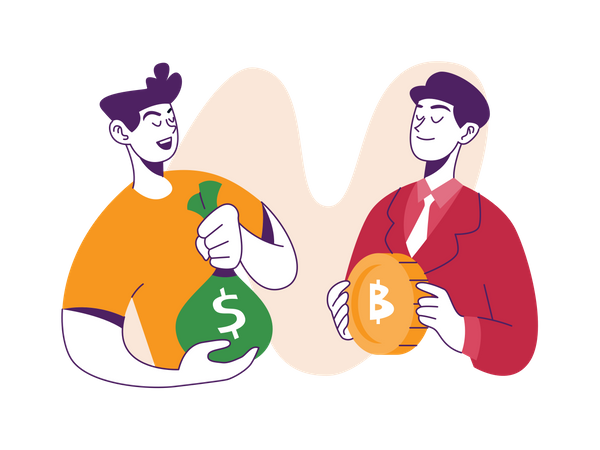 Cryptocurrency Exchange  Illustration