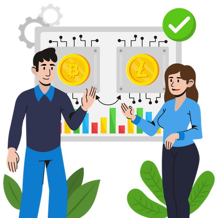 Cryptocurrency Exchange  Illustration