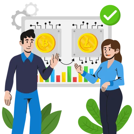 Cryptocurrency Exchange  Illustration