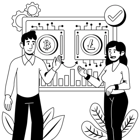 Cryptocurrency Exchange  Illustration