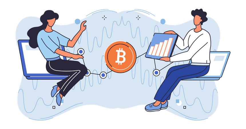 Cryptocurrency exchange  Illustration