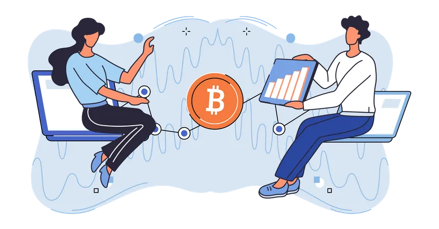 Cryptocurrency exchange  Illustration