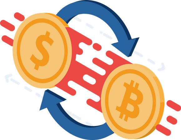 Cryptocurrency Exchange  Illustration