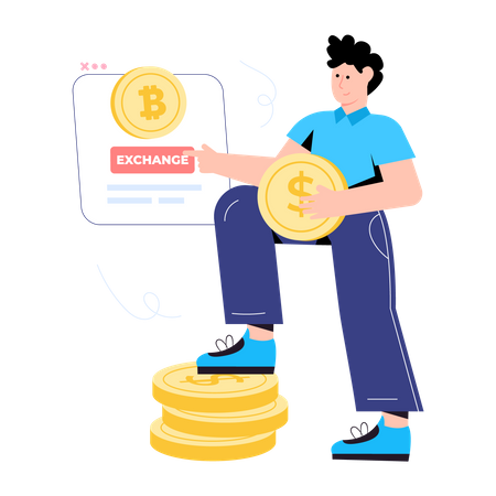 Cryptocurrency Exchange  Illustration