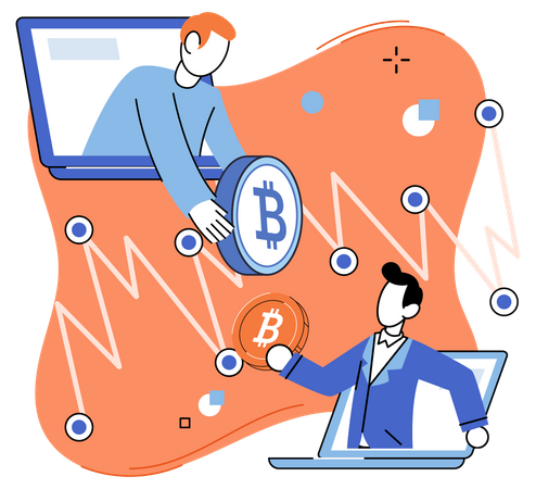 Cryptocurrency exchange  Illustration