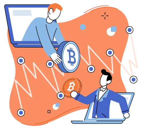 Cryptocurrency exchange  Illustration