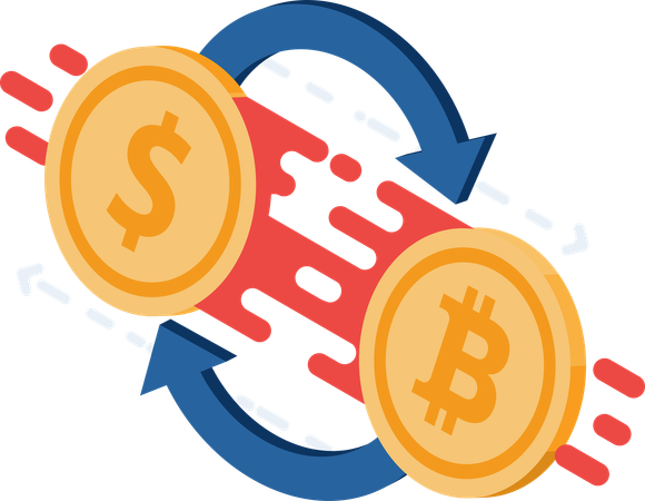 Cryptocurrency Exchange  Illustration