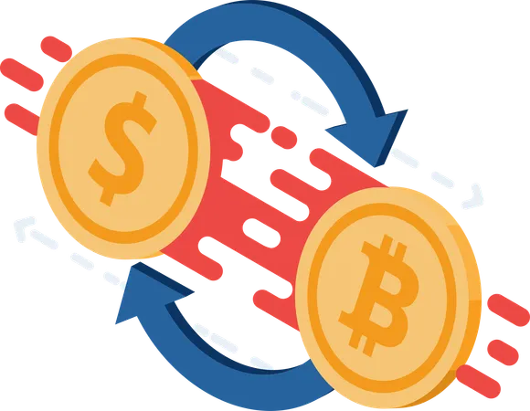 Cryptocurrency Exchange  Illustration