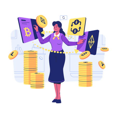 Cryptocurrency Exchange  Illustration