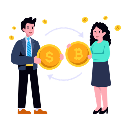 Cryptocurrency Exchange  Illustration