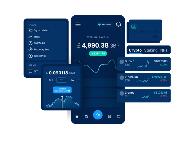 Cryptocurrency Exchange Mobile Application  Illustration