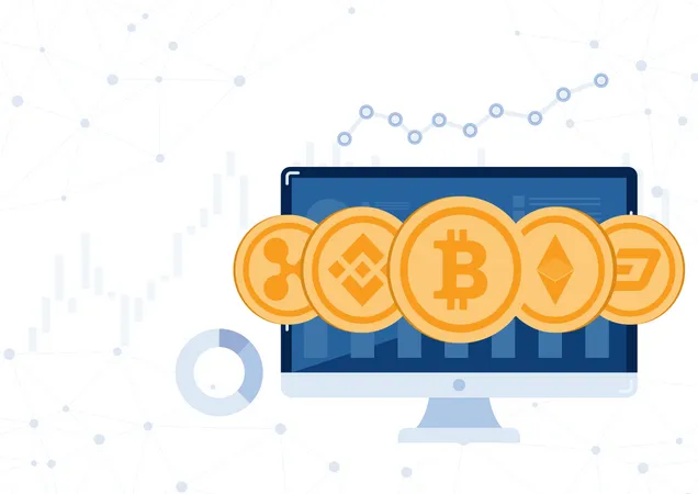Cryptocurrency Exchange Platform Illustration