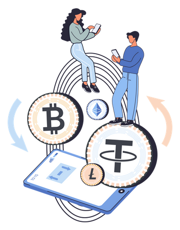 Cryptocurrency Exchange Platform  Illustration