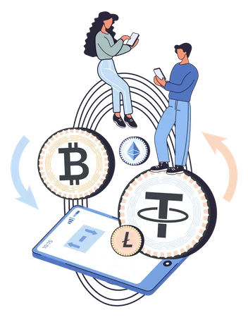 Cryptocurrency Exchange Platform  Illustration