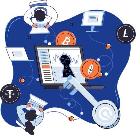 Cryptocurrency exchange platform  Illustration