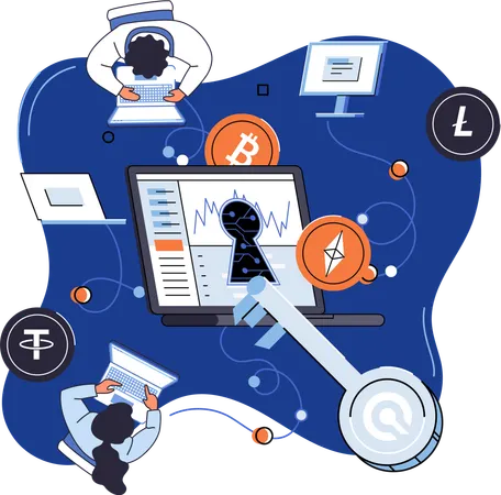 Cryptocurrency exchange platform  Illustration