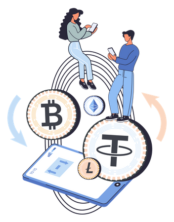 Cryptocurrency Exchange Platform  Illustration