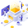 illustration cryptocurrency exchange platform
