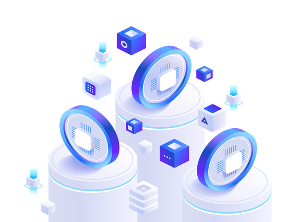 Cryptocurrency exchange system  Illustration