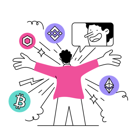 Cryptocurrency Explosion  Illustration