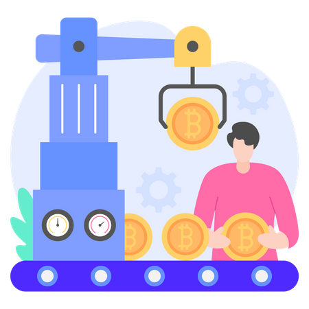 Cryptocurrency Factory  Illustration