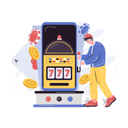 Cryptocurrency Gambling Illustration