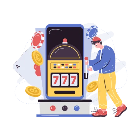 Cryptocurrency Gambling Illustration