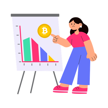 Cryptocurrency growth chart  Illustration