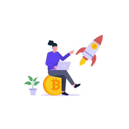 Cryptocurrency Growth  Illustration