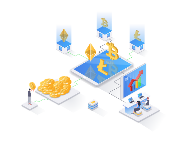 Cryptocurrency investment Illustration