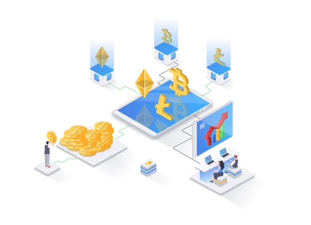 Cryptocurrency investment Illustration