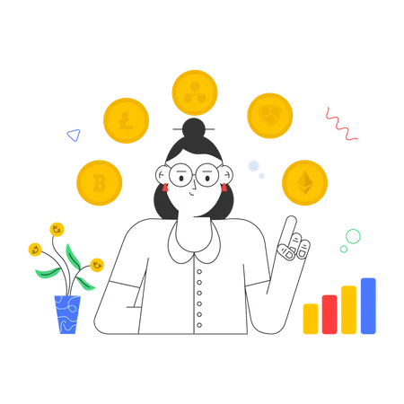 Cryptocurrency Investment Flat Illustration Is Handy And Scalable Illustration