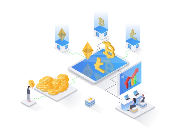 Cryptocurrency investment  Illustration