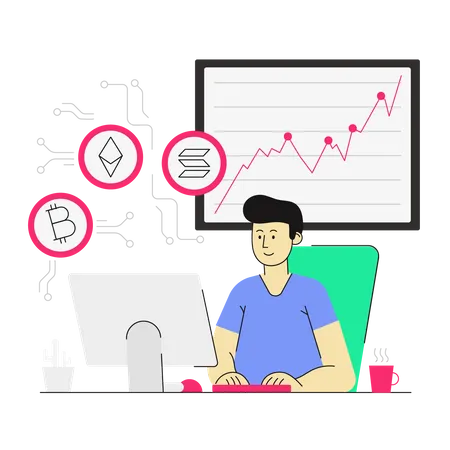 Cryptocurrency Investment  Illustration