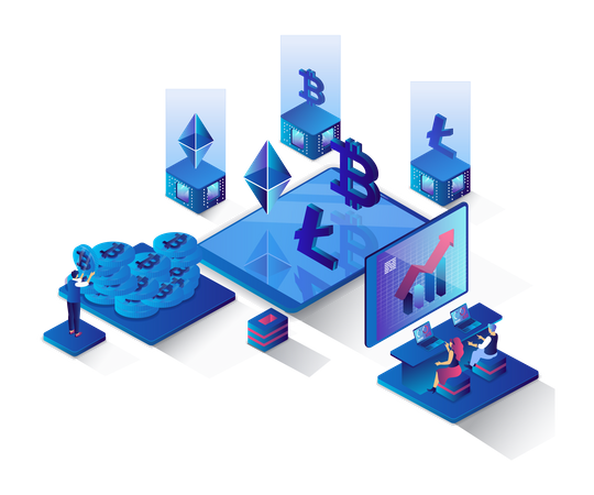 Cryptocurrency investment  Illustration