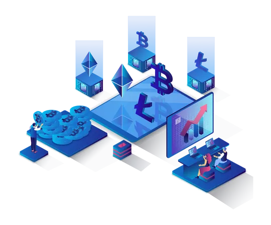 Cryptocurrency investment  Illustration