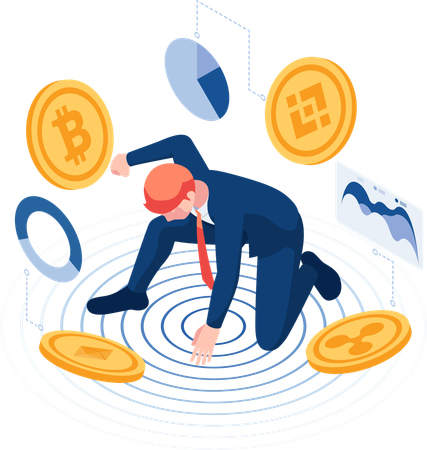 Cryptocurrency Investment  Illustration