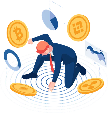 Cryptocurrency Investment  Illustration