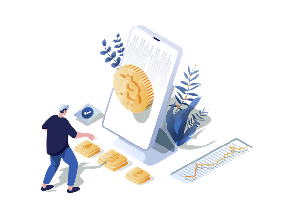 Cryptocurrency investment  Illustration