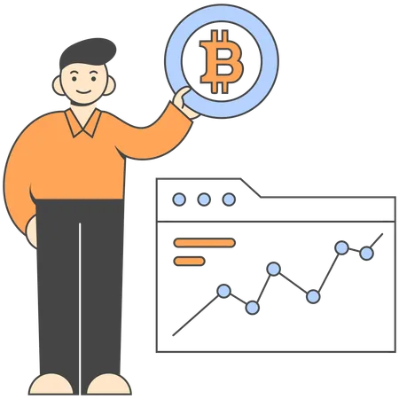 Cryptocurrency market analysis  Illustration