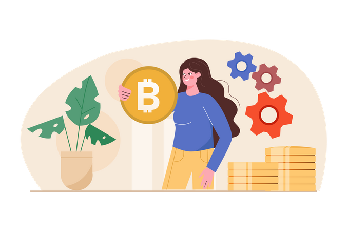 Cryptocurrency market  Illustration