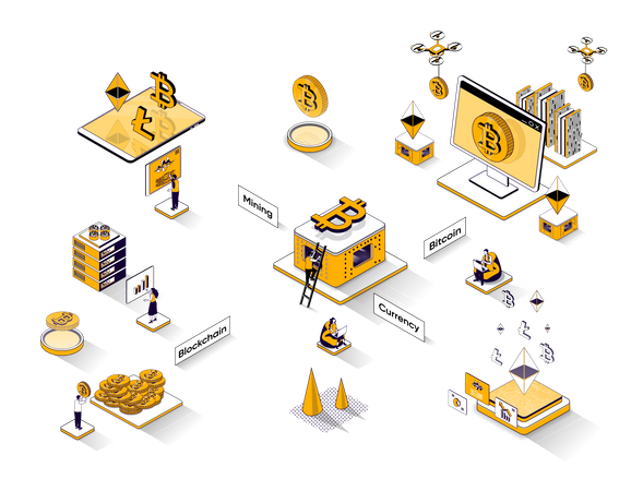 Cryptocurrency marketplace  Illustration